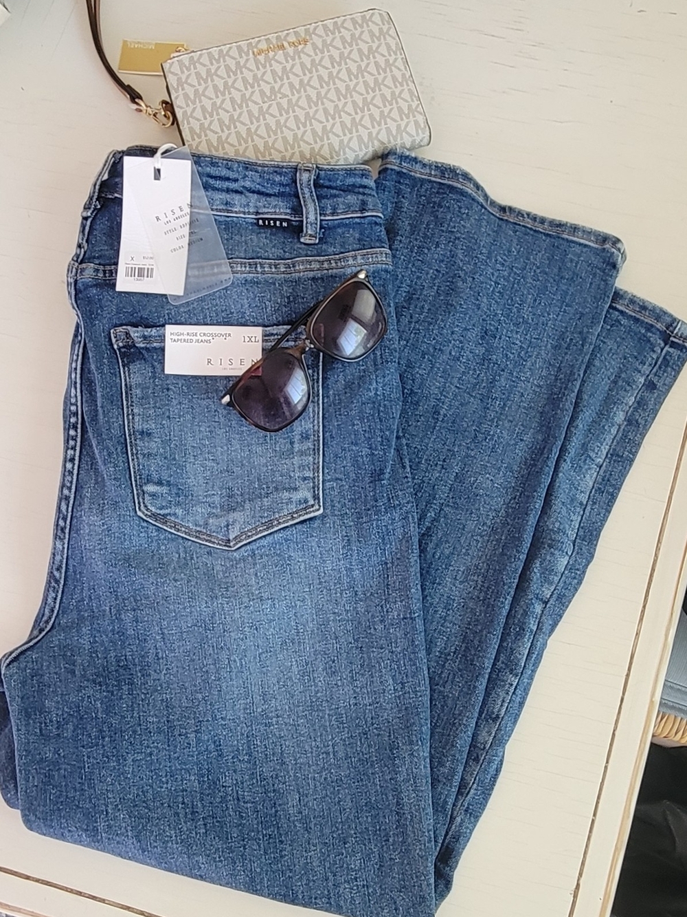 RISEN Denim High-Rise Jeans - Medium Blue Wash - NWT